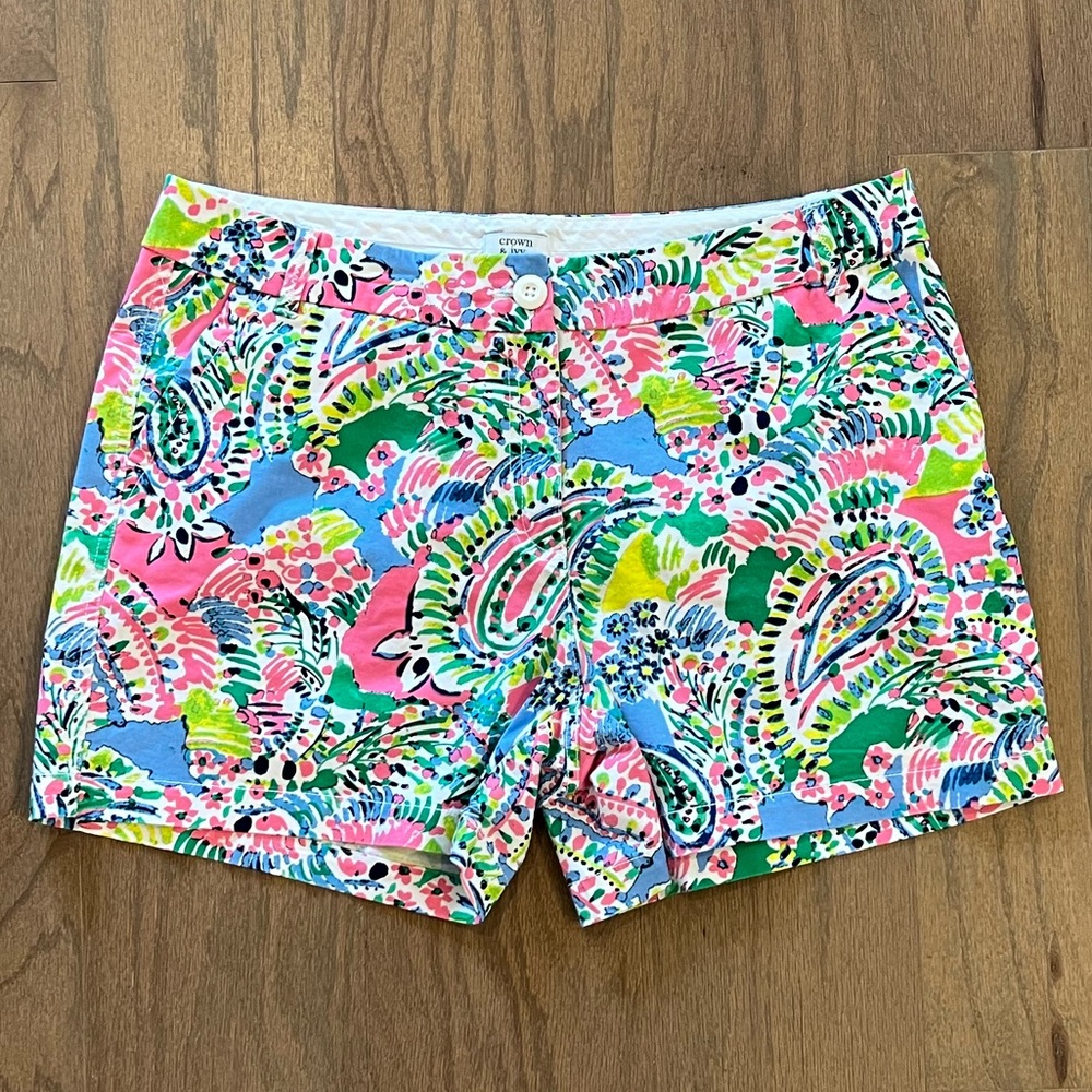 💚EUC💗 Crown & Ivy Multicolored Caroline Shorts (colors: pinks, blues, greens)